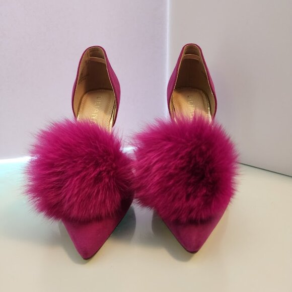 Liliana Purple Stiletto Heels with Pom pom - Picture 7 of 8